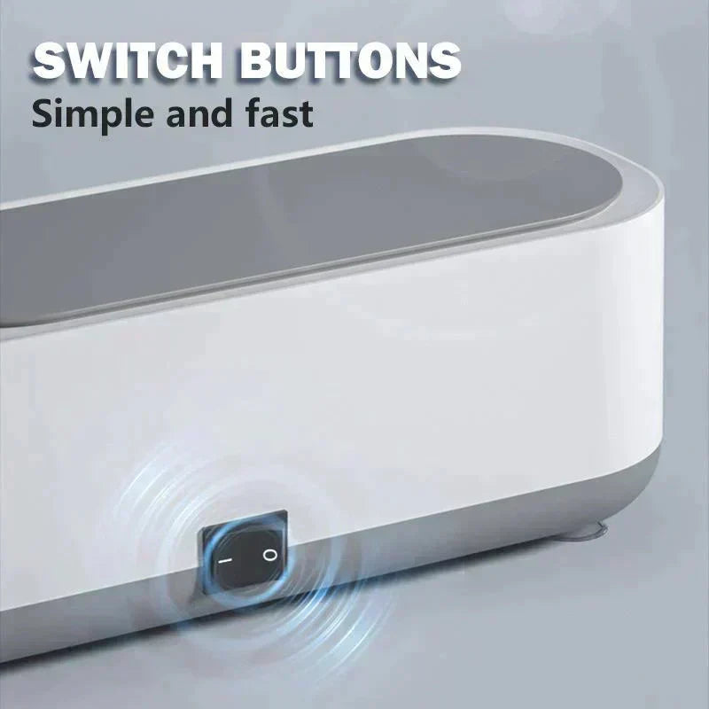 π 50% OFF! π Portable ultrasonic cleaner β 3-minute cycle, PP & AAA batteries β Deep cleaning for glasses & jewelry β¨