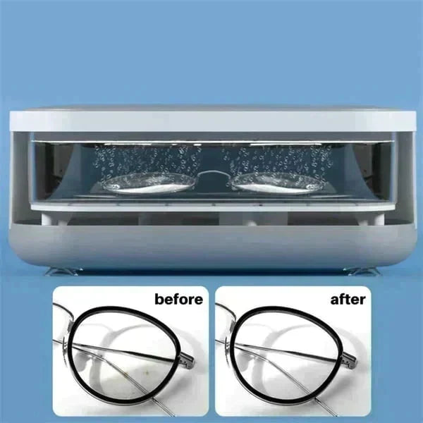 💎 50% OFF! 🔊 Portable ultrasonic cleaner – 3-minute cycle, PP & AAA batteries – Deep cleaning for glasses & jewelry ✨