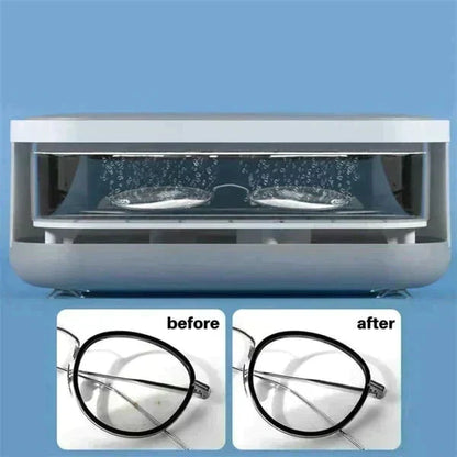 💎 50% OFF! 🔊 Portable ultrasonic cleaner – 3-minute cycle, PP & AAA batteries – Deep cleaning for glasses & jewelry ✨