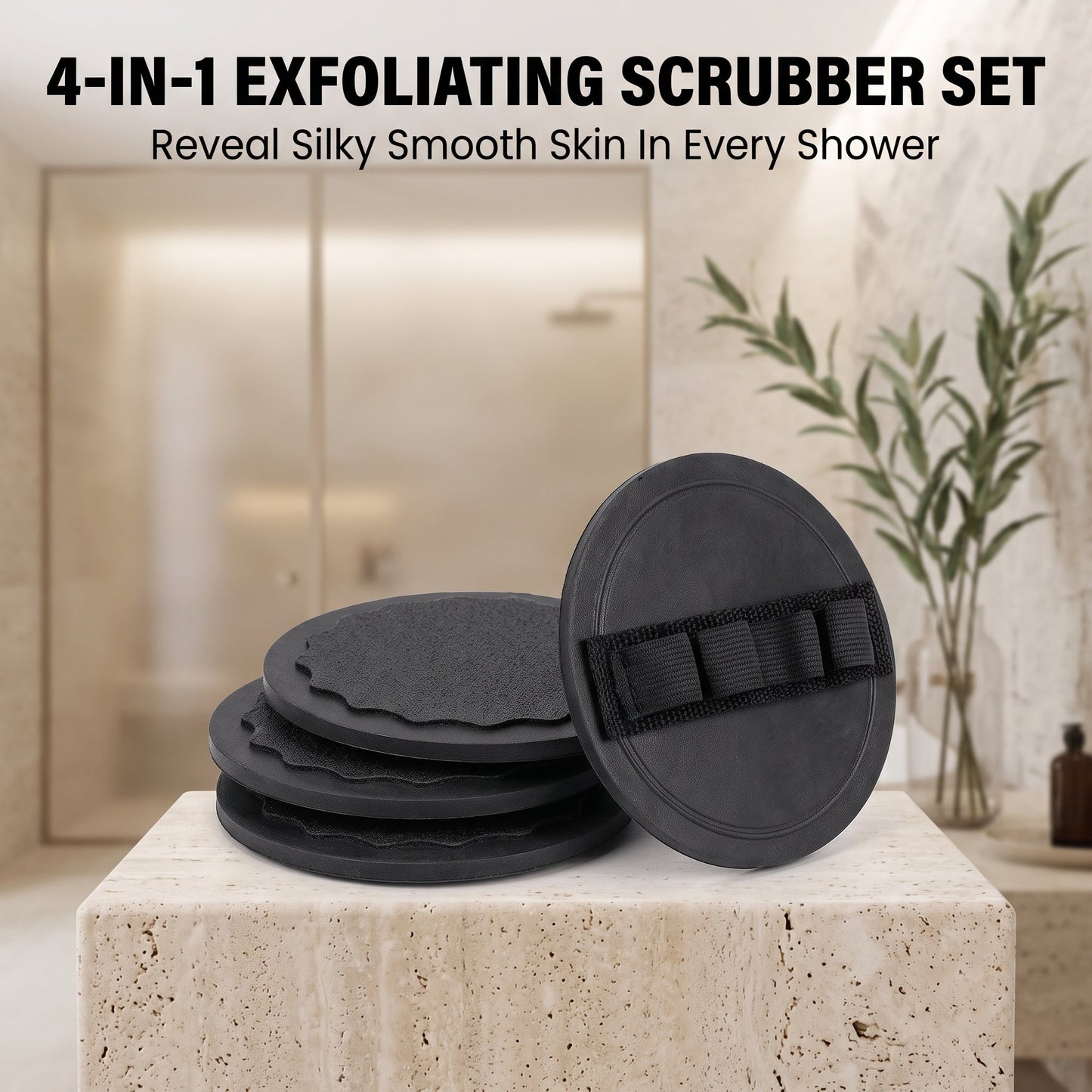 4-in-1 Exfoliating Scrubber Set | Reveal Silky Smooth Skin In Every Shower(4PCS)
