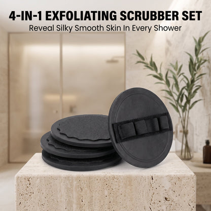 4-in-1 Exfoliating Scrubber Set | Reveal Silky Smooth Skin In Every Shower(4PCS)
